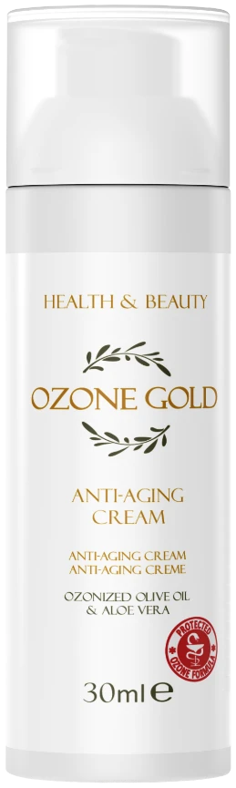 OZONE GOLD – ANTI-AGING CREAM КРЕМА ПРОТИВ СТАРЕЕЊЕ СО ОЗОН И АЛОЕ ВЕРА – 30ml